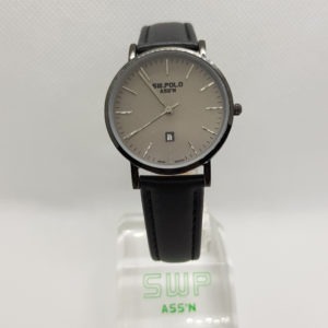 SW.POLO ASS’N 8387L IP BLACK BLACK LEATHER WATCH