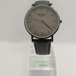 SW.POLO ASS’N 8387M IP BLACK BLACK LEATHER WATCH