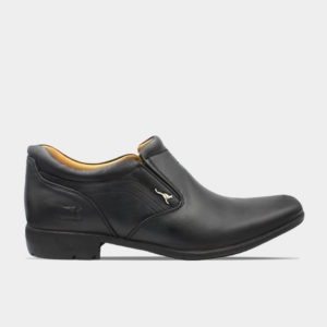 Kangaroo Original Genuine Cow Leather Men Formal Slip On Shoes 9711-A8-Black
