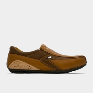 Kangaroo Smooth Leather Men Casual Loafer Shoe 9803 Tan