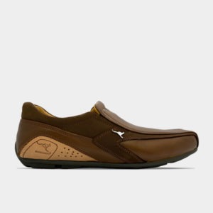 Kangaroo Smooth Leather Men Casual Loafer Shoe 9803 Coffee