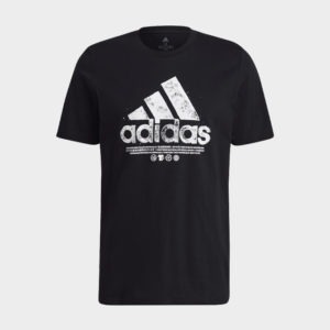 ADIDAS RECYCLED COTTON LOGO GRAPHIC TEE